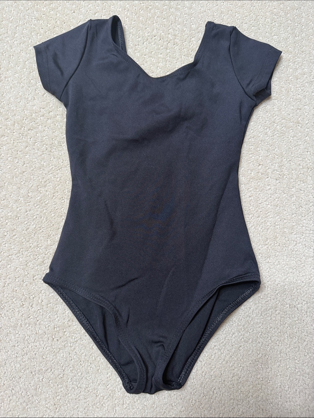 Capezio Black Short Sleeve Dance Leotard